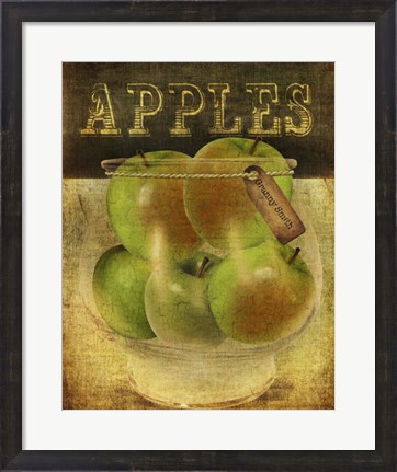 Framed Grannysmith Apples Print