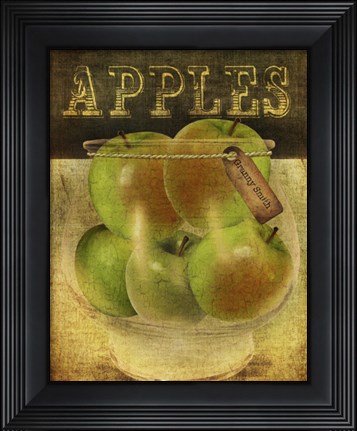 Framed Grannysmith Apples Print