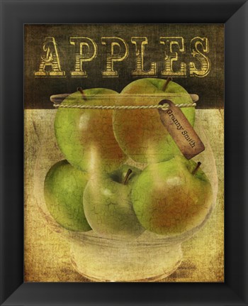 Framed Grannysmith Apples Print