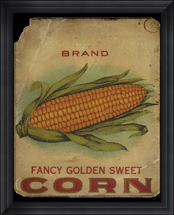 Framed Vintage Corn Print