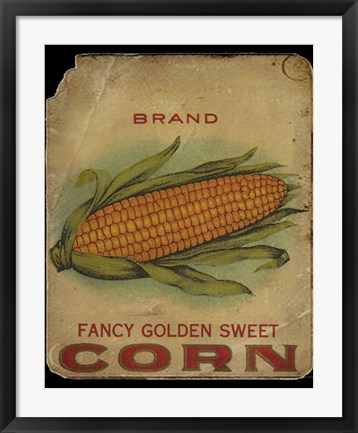 Framed Vintage Corn Print