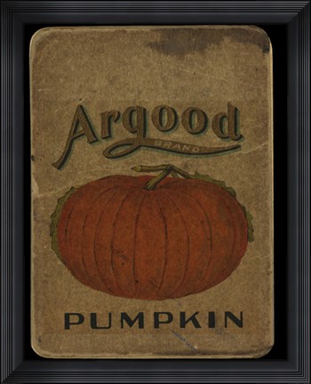 Framed Vintage Pumpkin Print