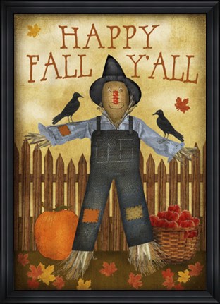 Framed Happy Fall Y&#39;all Print