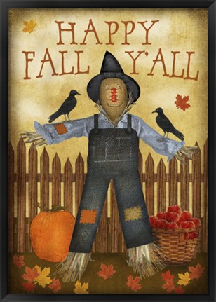 Framed Happy Fall Y&#39;all Print