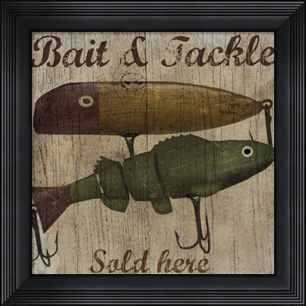 Framed Bait &amp; Tackle Print