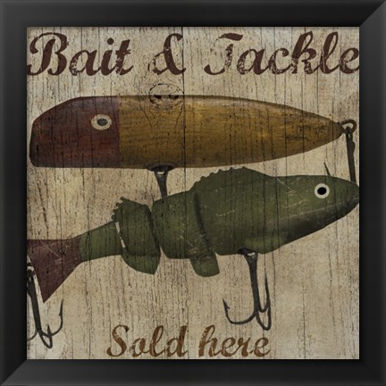 Framed Bait &amp; Tackle Print