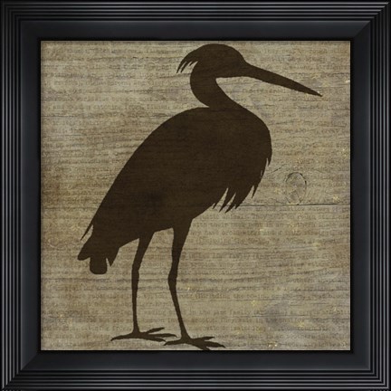 Framed Heron Print