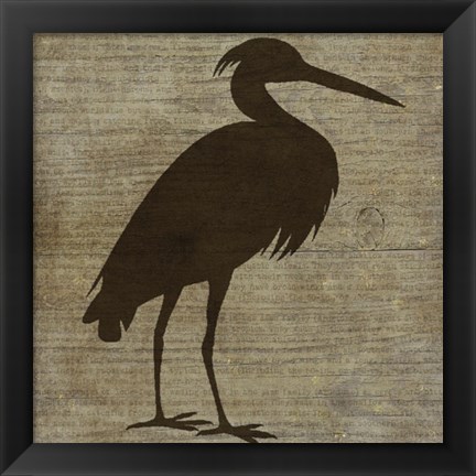 Framed Heron Print