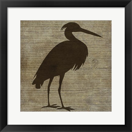 Framed Heron Print