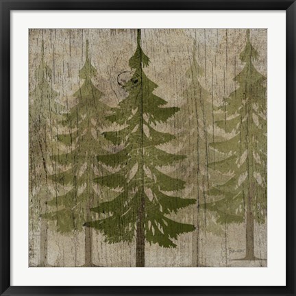 Framed Pines Print