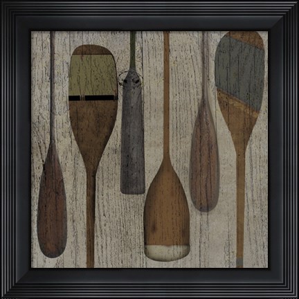 Framed Lake Oars II Print