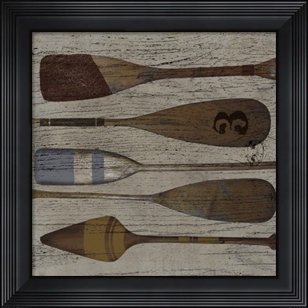 Framed Lake Oars III Print