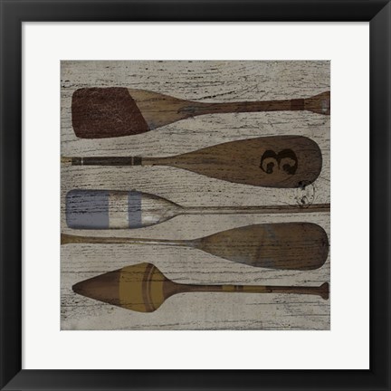 Framed Lake Oars III Print