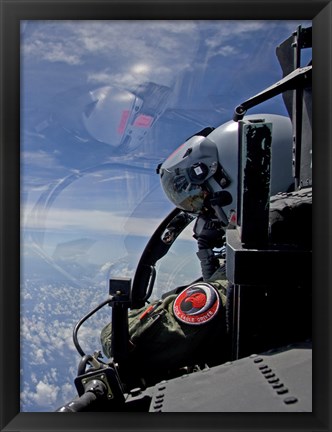 Framed F-15 Eagle Pilot with his Wingman (close up) Print