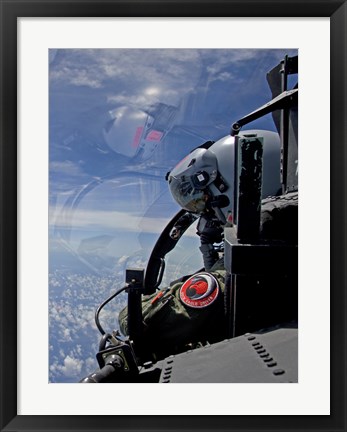 Framed F-15 Eagle Pilot with his Wingman (close up) Print