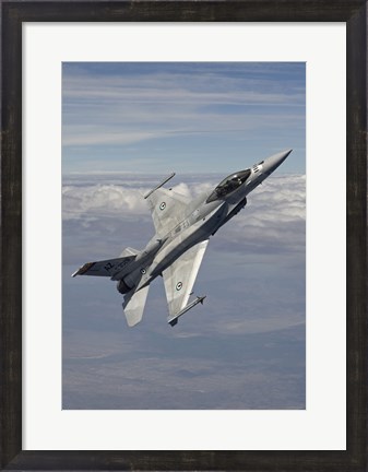 Framed F-16E Maneuvers over Arizona (vertical) Print