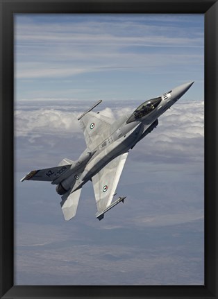 Framed F-16E Maneuvers over Arizona (vertical) Print