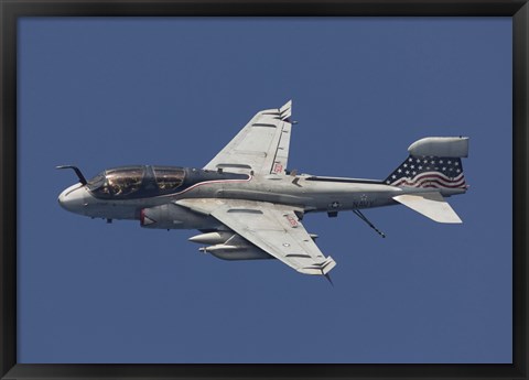 Framed EA-6B Prowler in Flight Over the Arabian Sea Print