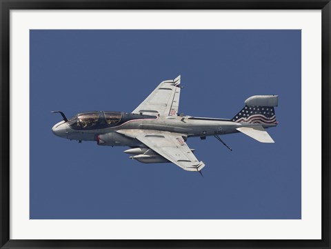 Framed EA-6B Prowler in Flight Over the Arabian Sea Print