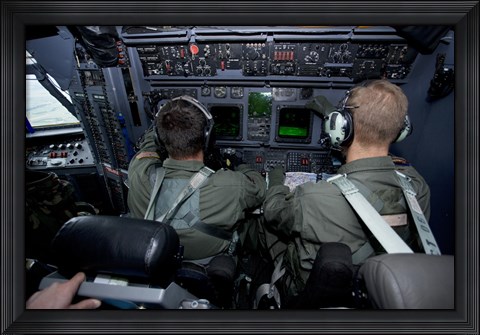 Framed Airmen at Work in a MC-130H Combat Talon II Print