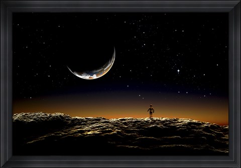 Framed Thin Veil of Gaseous Material Surrounding the Star Vega Print