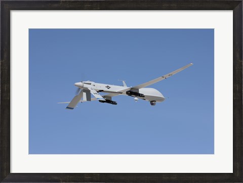 Framed MQ-1 Predator Over New Mexico Print
