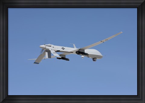 Framed MQ-1 Predator Over New Mexico Print