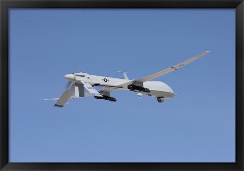 Framed MQ-1 Predator Over New Mexico Print