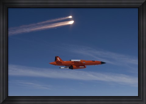 Framed BQM-74 Target Drone Fires Flares Print