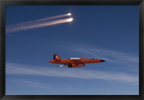 Framed BQM-74 Target Drone Fires Flares Print