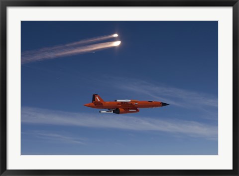 Framed BQM-74 Target Drone Fires Flares Print