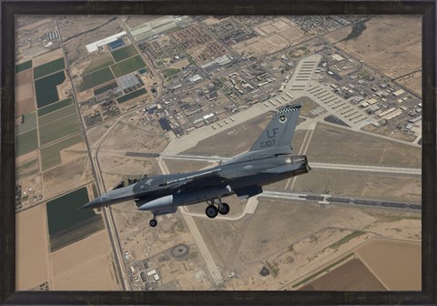 Framed F-16 Fighting Falcon over Luke Air Force Base, Arizona Print