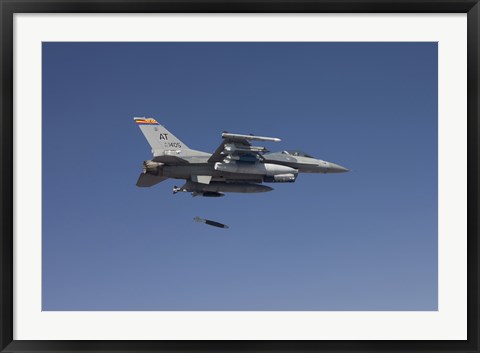 Framed F-16 Fighting Falcon Releases a GBU-38 JDAM Print