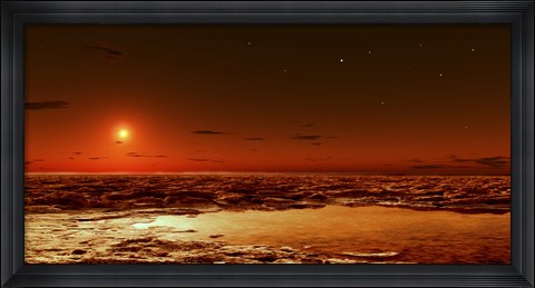 Framed Spring Arrives near the Martian Polar Cap Print