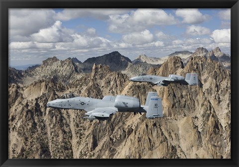 Framed Two A-10 Thunderbolt&#39;s in Central Idaho Print