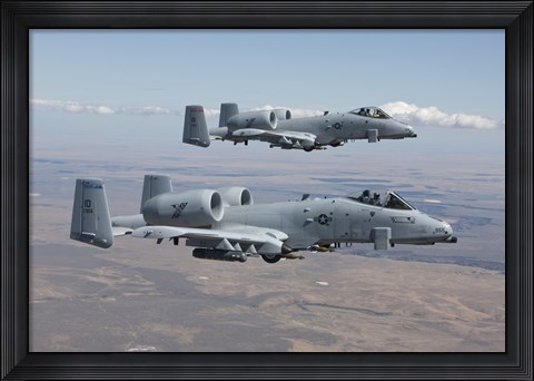 Framed Two A-10 Thunderbolts, Saylor Creek, Idaho Print