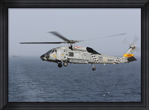 Framed SH-60J Seahawk Over the Arabian Sea Print