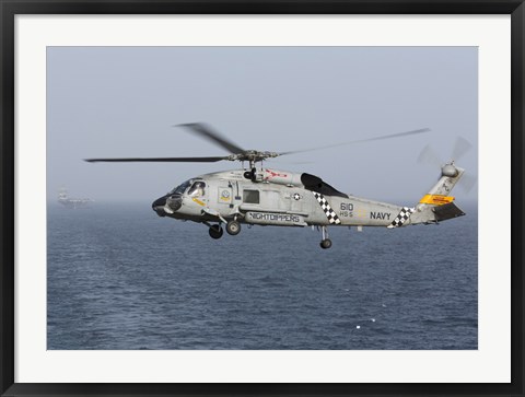 Framed SH-60J Seahawk Over the Arabian Sea Print