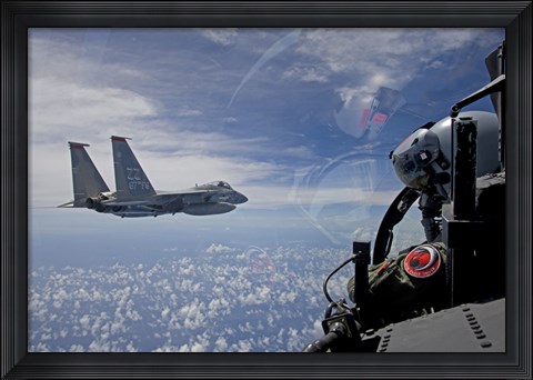 Framed F-15 Eagle Pilot with his Wingman Print