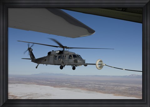 Framed HH-60G Pave Hawk Conducts Aerial Refueling from an HC-130 Print