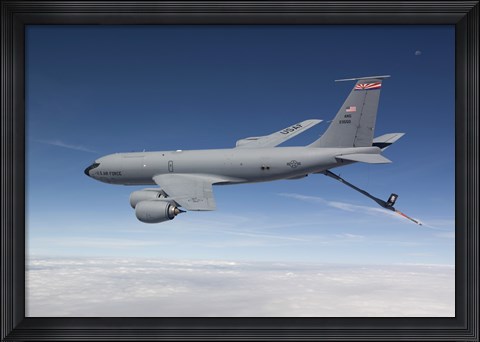 Framed KC-135R Flies a Training Mission over Arizona Print