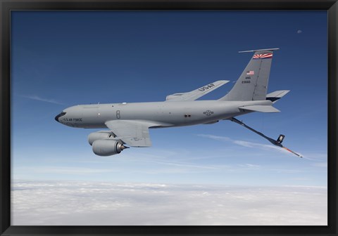 Framed KC-135R Flies a Training Mission over Arizona Print