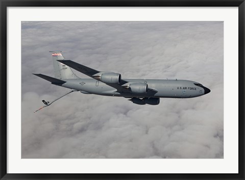 Framed KC-135R in the Clouds over Arizona Print