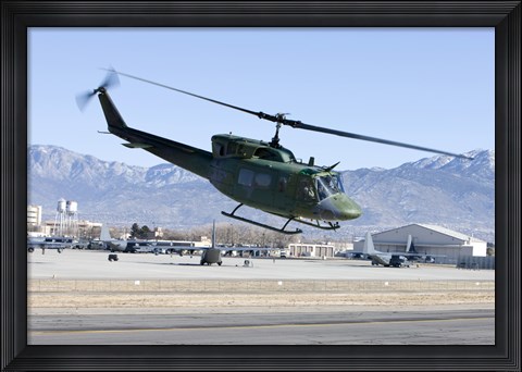 Framed UH-1N Twin Huey near Kirtland Air Force Base, New Mexico Print