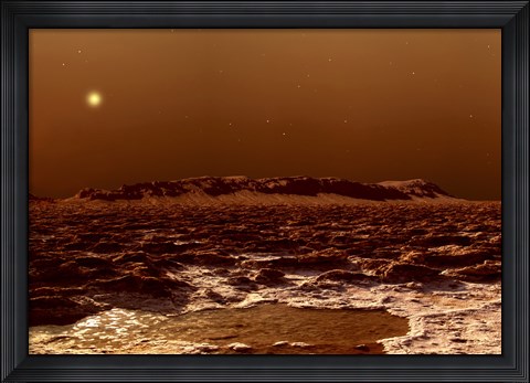 Framed View from the Edge of the Southern Polar Cap of Mars Print