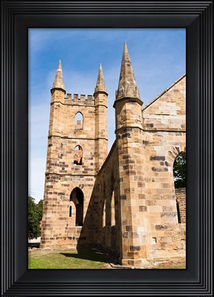 Framed Tower at Port Arthur historic penitentiary, Australia Print