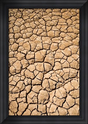 Framed Dry Irrigation Pond, Strzelecki Track, Outback, South Australia, Australia Print