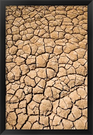 Framed Dry Irrigation Pond, Strzelecki Track, Outback, South Australia, Australia Print