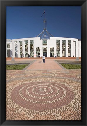 Framed Australia, ACT, Canberra, Tile, Parliament House Building Print