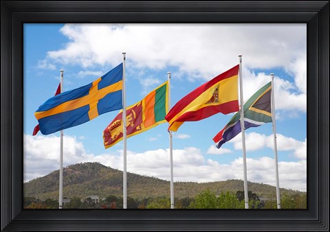 Framed Australia, International Flags, Commonwealth Place Print